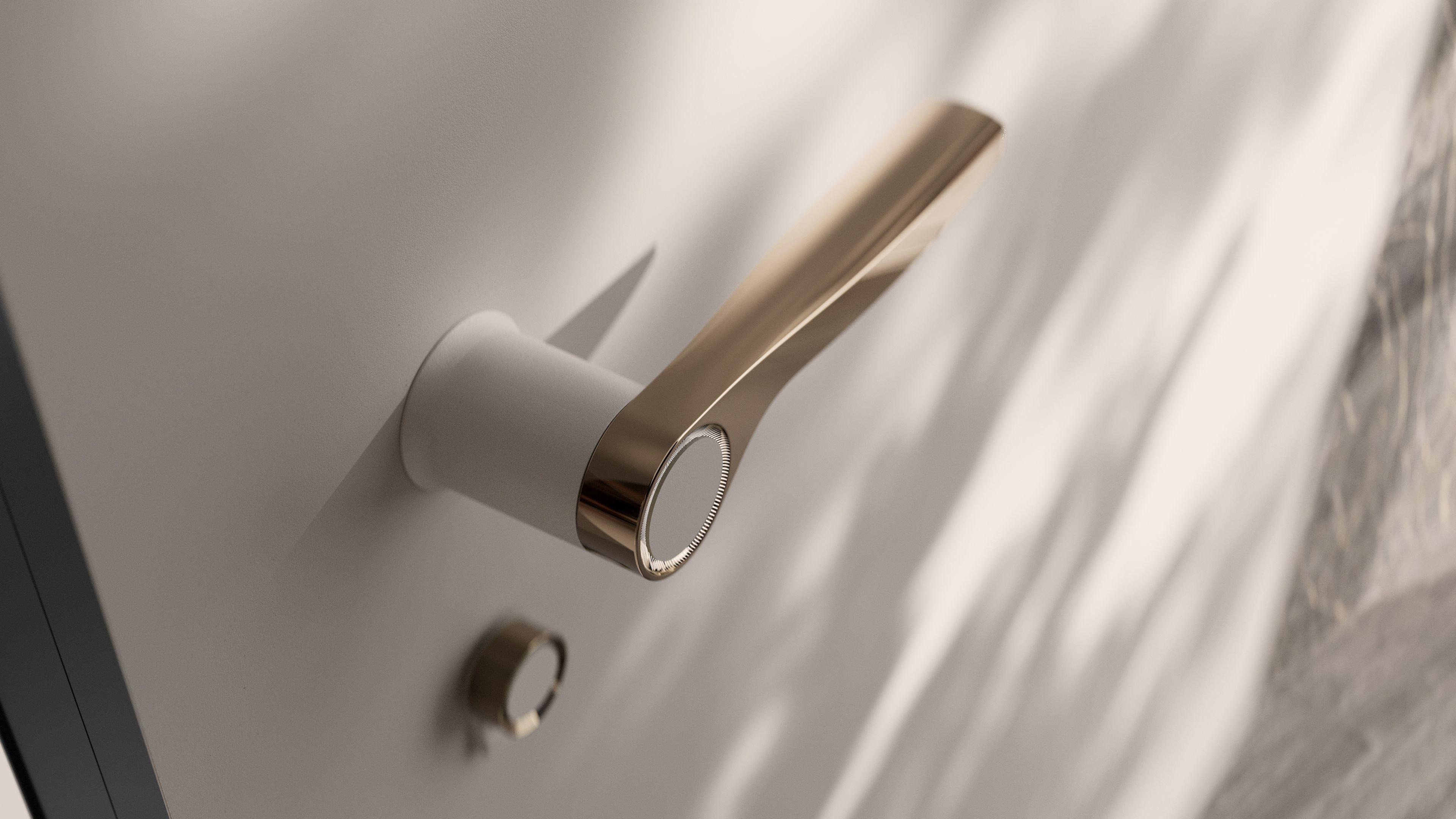 Pirnar Magnifica door handle in bronze